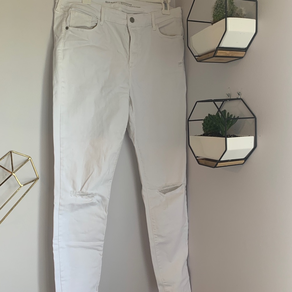 White Ripped Skinny Jeans